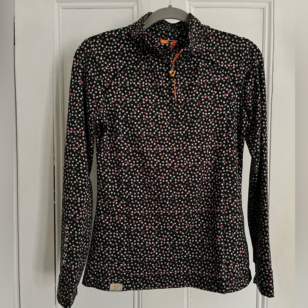Aubrion Equestrian Horse Riding Shirt 1/4 zip